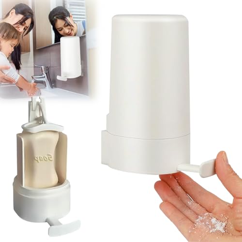 Bar Soap Grinder Dispenser Wall-Mounted Bar Soap Powder Box for Kitchen Bathroom Toilet Sink Accessory (No Desiccant)