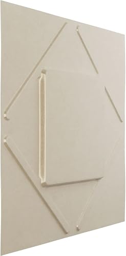 Miniatura 8 de Ekena Millwork Aubrey EnduraWall Panel decorativo de pared 3D de 19 58 pulgadas de ancho x 19 58 pulgadas de alto, óxido metálico envejecido (cubre