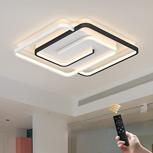 GHiycotdl LED Deckenleuchte Dimmbar,2700k-6500k Deckenlampe Moderne Deckenleuchten für Flur Treppe Eingang Schlafzimmer Wohnzimmer Küche Café (52cm, Quadrat) Cover