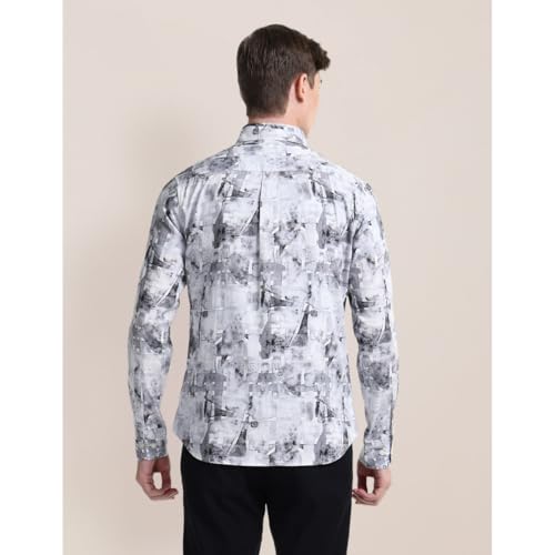Image of U.S. Polo ASSN. Printed Regular Fit Shirt for Men - 100% Cotton, Breathable & Comfortable, Full Sleeves Casual Shirt for Men