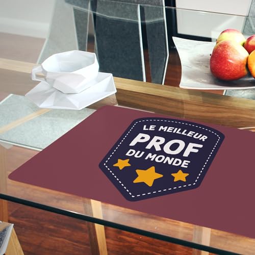 Sets de table souples en liège rouge grand format napperons éducation lycée