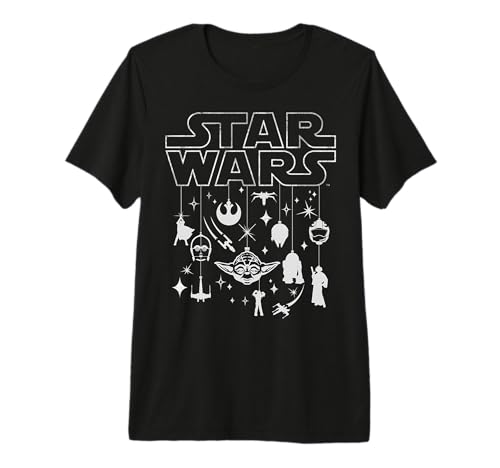 T-shirt premium Star Wars de Noël en coton doux avec collage de personnages