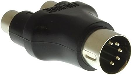 Yasirona TANGDIAABBCC Honbeanify Kontak Audio 5 Pin Din to 2 RCA Phono Adaptor
