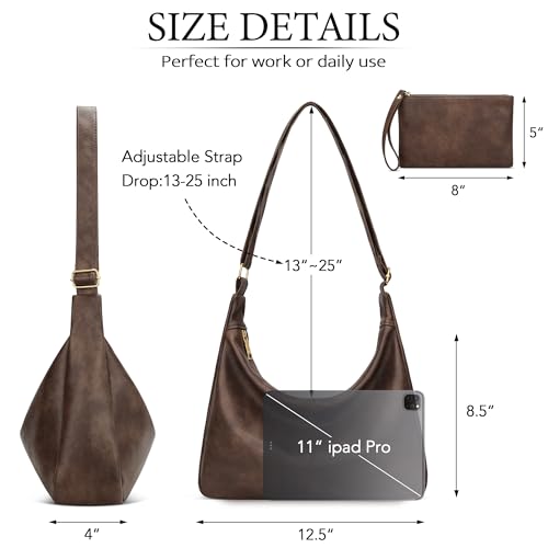 Bolso Hobo Slouchy para Mujer de Cuero Vegano miniatura 6