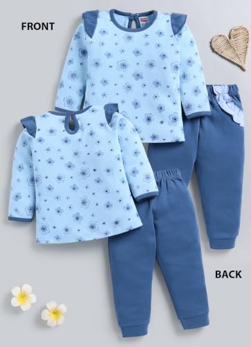 Image of LuvLap Baby Girls Regular Fit 100% Cotton Half Sleeves Girls Top CoSet Pack of 3