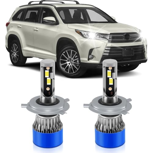 rosunmantic Light Lamps Fit for Toyota Prius 2001-2009 High Beam & Low Beam All In One Lamp, 6500K White 800% Brightness with Cooling Fan Plug-N-Play 2pcs/pack