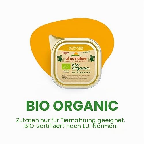 Almo Nature Bio Organic Maintenance nass für Katzen - mit Lachs 85 g x 19 stück, 1.62 kg
