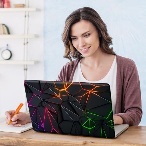 Image of DINKY Laptop Notebook Skin Sticker Cover Decal, 13 13.3 14 15 15.4 15.6 inch Laptop Vinyl Skin Sticker Cover Soft Art Protector Netbook, Glowing Diamond Grid