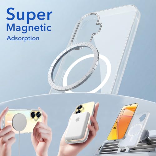 Image of Jkobi Lifetime Anti-Yellow MagSafe Compatible Clear Back Cover Case for Realme C55 (Sleek Hard Crystal | Shockproof and Camera Protection)