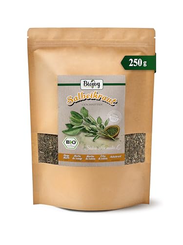 Biojoy Té de Salvia Orgánico (250 g), Hierba seca y cortada (Salvia officinalis L.)