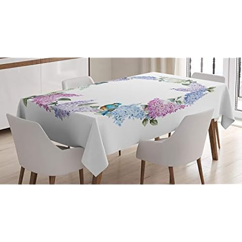 ABAKUHAUS Lila Mantele, Guirnalda de la Flor y del pájaro, Resistente al Agua Cover