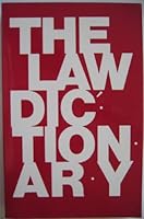The Law Dictionary 0684183854 Book Cover