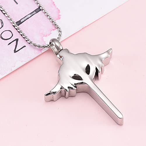 Pendentif urne pour cendres étanche en forme de croix protectrice