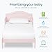 Dream On Me Sydney Toddler Bed with Low Floor Design, 2 Safety Guard Rails, Sturdy Wooden Slat Support, Durable New Zealand Pinewood, Baby Safety Alliance & Greenguard Gold Certified - Blush Pink