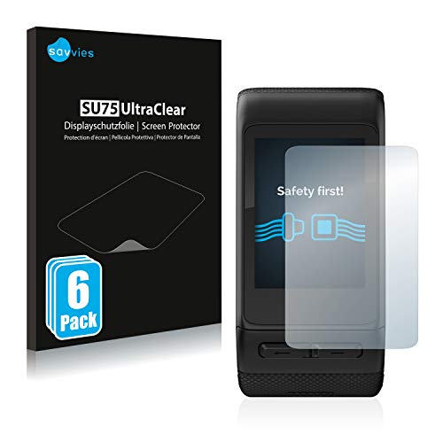 savvies Protector Pantalla Compatible con Garmin vivoactive HR (6 Unidades) Pelicula Ultra Transparente