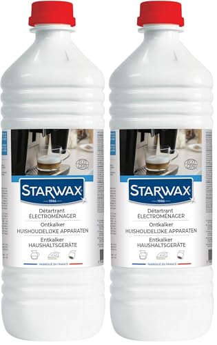 STARWAX - Descalcificador Electrodomésticos - Eficaz incluso en superficies muy incrustadas - Acción rápida - Eficaz en frío - 100% de origen natural - Listo para usar - 1L (Paquete de 2)