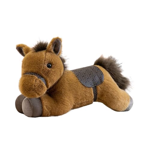 Genérico Caballo de Peluche Animal de Felpa | Suave y Realista Decoración de Muñeca de Colección,30 cm Juguetes de Peluche de Caballo | para Niños Adultos Casa Oficina Dormitorio