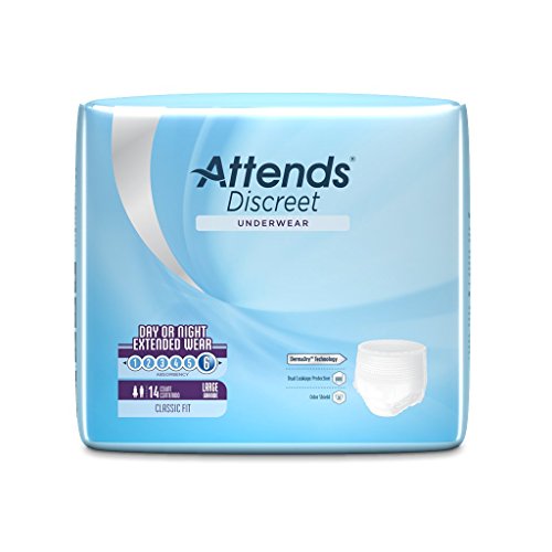 Attends Overnight Underwear For Adult Incontinence Care With Confidencecuff™ Protection, Overnight Absorbency, Unisex, Large, 14 Count (X4) #TOP2