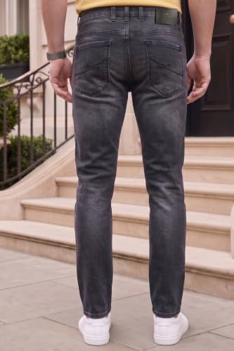 Image of Louis Philippe Men's Smart Fit Stretch Fabric for Comfort Premium Wash Aesthetic Authentic Twill and Durable Jeans