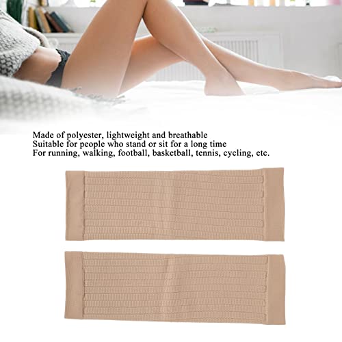 Meias de compressão, elástico de cor da pele promove compressão na panturrilha para corrida