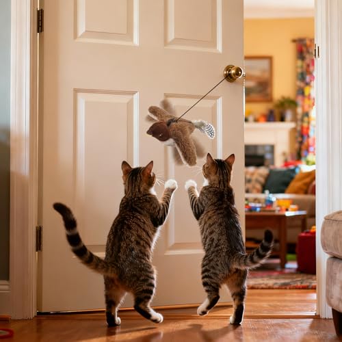 Jouet oiseau volant électrique pour stimuler un chat sédentaire par le jeu - 4