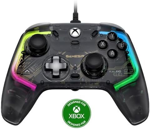 GameSir Kaleid Wired Controller for Xbox Series X|S, Xbox One,Windows 10/11 & Steam, Plug and Play Gaming Gamepad, Transparent Video Game Controller with Hall Effect Joysticks/Hall Trigger, 3.5mm Audio Jack