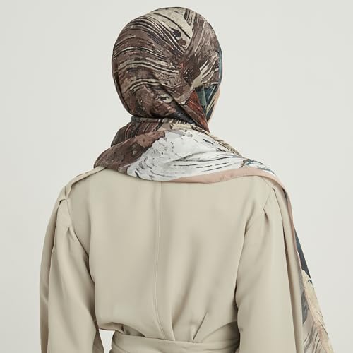 KARACA Muslim Hijab Scarf for Women | Patterned and Shiny Head Scarf 27" - 78" | Long Wrap Shawl Scarves Islamic Turban3