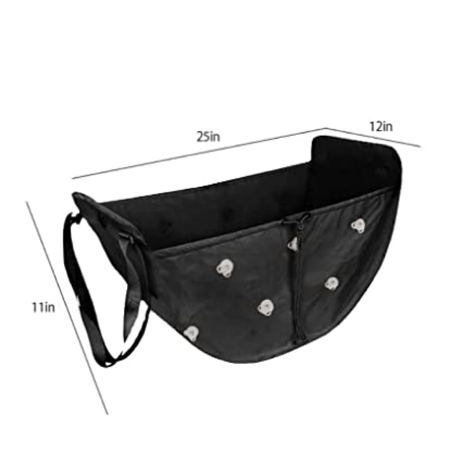 Image of LEGDOR Car storage bag Cartoon bear Car seat back multifunctional storage Rear seat storage hanging bag Car hanging storage bag (Black)