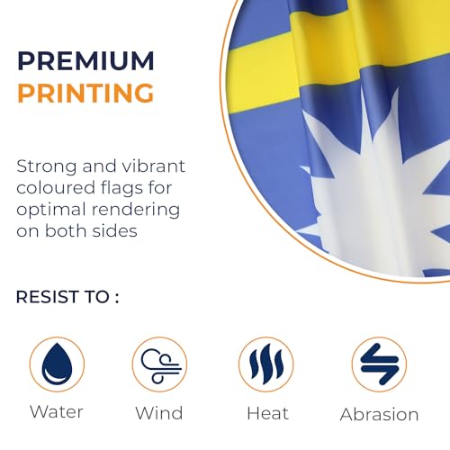 AZ FLAG, Nauru Flag, 2x3 Ft, 100D Polyester Nauruan Banner with Two Metal Grommets, Fade Resistant, Vivid Colors - Image 3