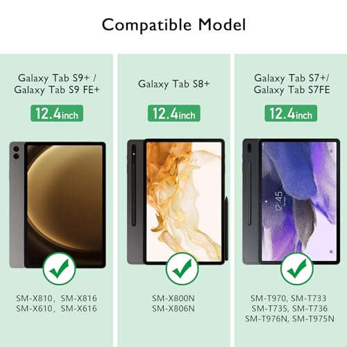 Image of FILMEXT Magnetic Privacy Screen for Samsung Galaxy Tab S10 Plus 12.4 inch | for Galaxy Tab S9 FE+ / S9 Plus Tab S8+ /Tab S7 FE /Tab S7 Plus 12.4 inch , Anti Spy Anti Glare Anti Blue Light Eye Protection Matte
