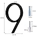 House Numbers For Outside - 5 Inch Modern Floating Address Numbers For Houses Rust Proof Zinc Alloy Easy To Install, High Gloss Black Number 9