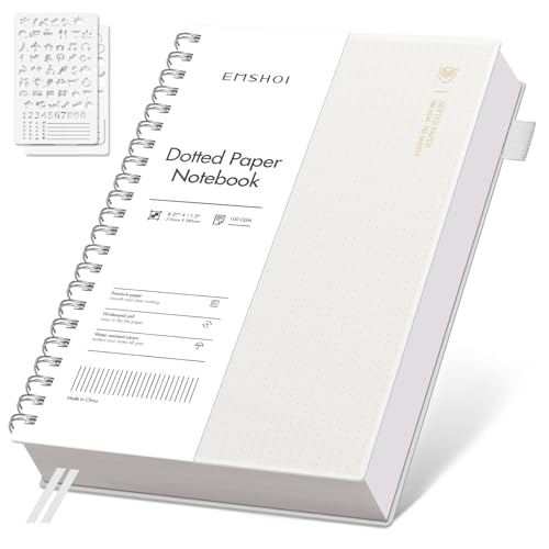 Carnet à spirale A4 pour l'école et le travail avec couverture transparente étanche
