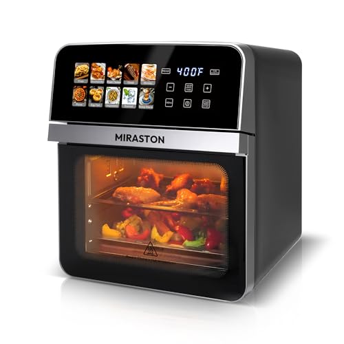 Image of 10QT Air Fryer Toaster Oven Combo with 10 Presets, Family Size Compact Oven for Roasting Whole Chicken /Double Cooking, Stainless Steel Interior, Easy Clean, Includes 2 Accessories & Recipe