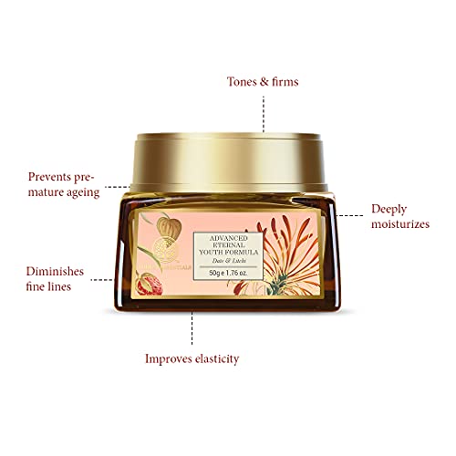 Forest Essentials Night Cream with Date & Litchi | Anti Ageing Face Moisturiser for Normal to Dry Skin | Ayurvedic Cream to Firm & Tone