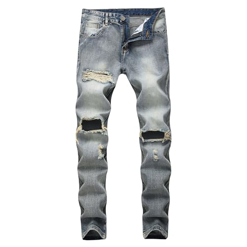 Jeans straight de coupe droite regular pour homme pantalon denim décontracté
