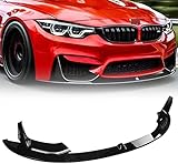 CHIESMA Front Bumper Lip for BMW F80 M3 F82 F83 M4 M Performance 2015-2020 ABS Painted 4pcs Front Bodykit Spoiler Splitter Air Dam Chin Diffuser Low Bumper Gloss Black