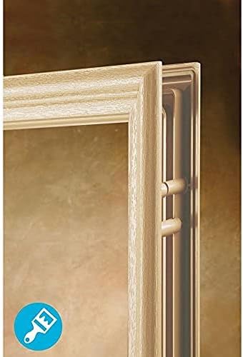 Close-up of ODL door glass frame edge, showing paintable surface