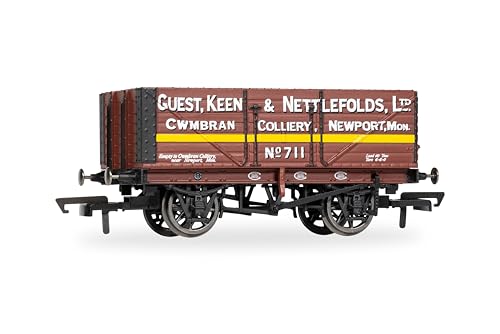 Hornby R60296 Guest Keen & Nettlefolds 7 Plank Wagon No711, Brown, 87.48 cubic centimeters - Image 2