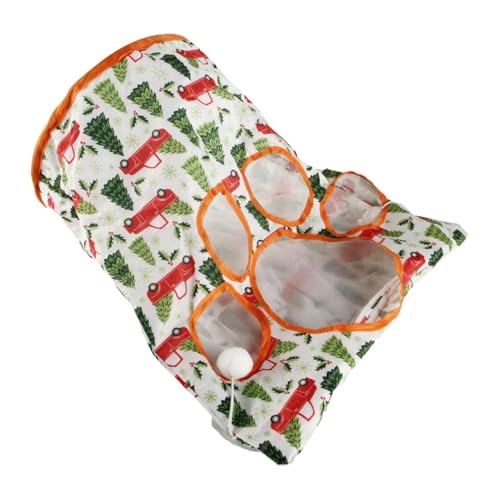 猫のトンネル屋外、屋内猫用の猫トンネル | 毛皮のようなボールと遊び場のある子猫トンネル,子猫の子犬のウサギのグラウンドホッグのためのインタラクティブチューブ面白い小さな動物の洞窟