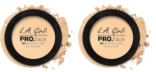 Image of L.A. Girl Pro Face Powder Nude Beige, LAX-GPP605, 0.25 Ounce (Pack of 2)