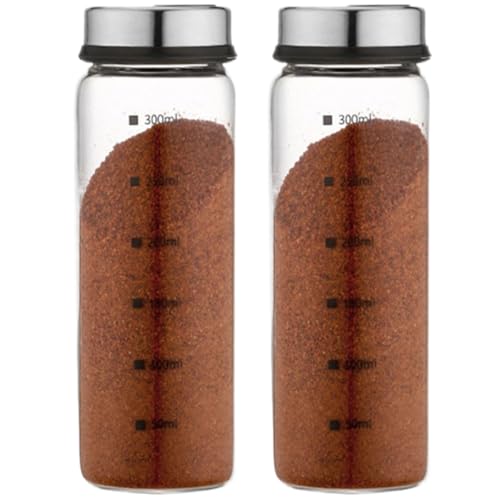 Jorzer Saliera e pepiera grandi con fori regolabili, con coperchio in acciaio inox, 2 pezzi, colore: bianco e nero