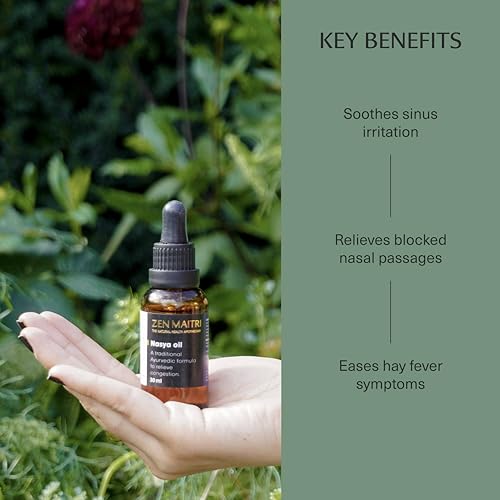 Natural Sinus Relief Decongestant Allergy Relief Support Natural Ingredients | Zen Maitri Nasya Ayurvedic Herbal Oil (30ml) - Image 5