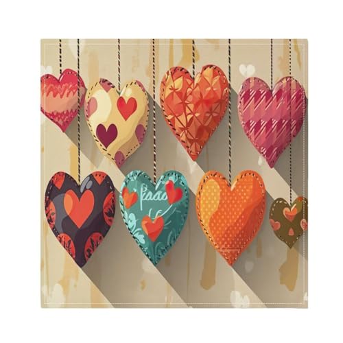 Servilletas de Tela Qilmy Corazón Día San Valentín x4 miniatura 5