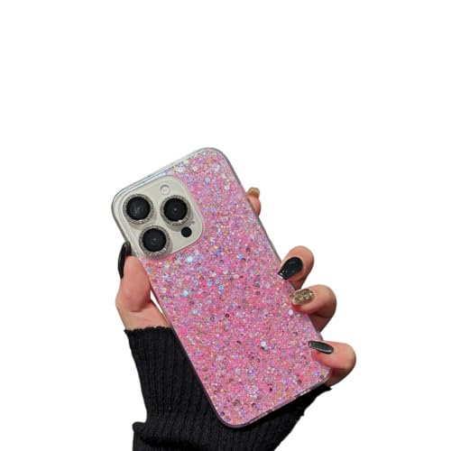 Coque iPhone 7 paillettes brillantes rose silicone pour vos soirées