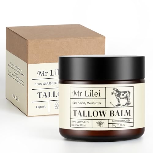 Beef Tallow for Skin, Beef Tallow and Honey Balm, Face & Body Moisturizer