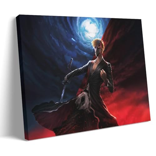 KEEP MARY Póster de personaje cómic Kurosaki Ichigo Pintura Decorativa Lienzo Arte de Pared Salón Póster Dormitorio Pintura 40 x 60 cm (40 x 60 cm)
