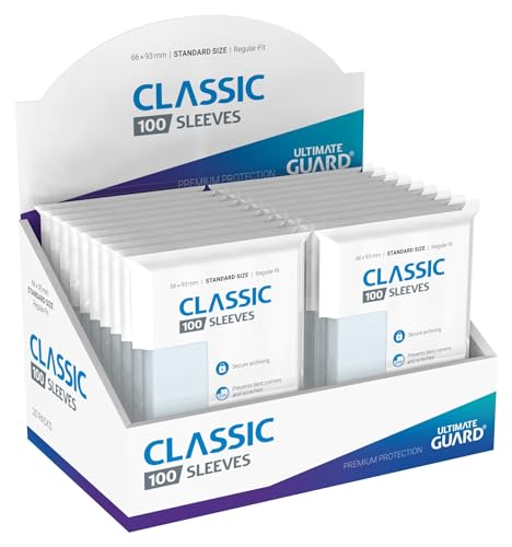 Ultimate Guard UGD010001 Classic Soft Sleeves Standardgröße Kartenhüllen, Transparent, 66x93