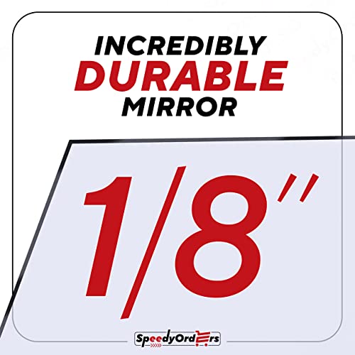Speedyorders Two Way Mirror 2 Way Acrylic Mirror Sheet - 2 Way Mirror See Through Mirror - Plexiglass Sheet - Smart Mirror - Two Way Mirror - Unbreakable Made In Usa 1/8" 12X12 Inches #TOP6