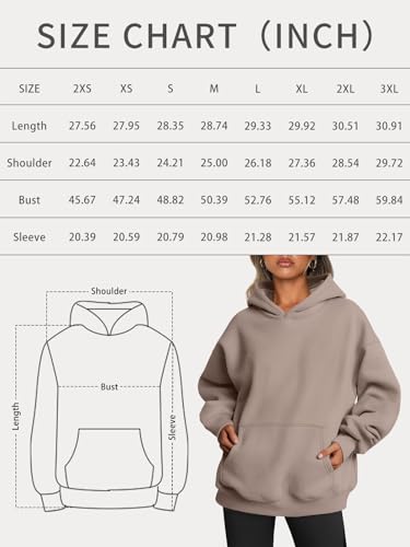 Trendy Queen Womens Oversized Hoodies Fleece Sweatshirts Long Sleeve Sweaters Pullover Fall Outfits Coffeegrey S thumb #6
