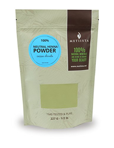 100% pure Neutral Henna Powder (Cassia Obovata) 1/2 LB- ORGANICALLY GROWN -NEW! Resealable packaging